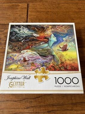 Buffalo Games Josephine Wall The Spirit Of Flight Glitter Puzzle 1000 Piece NEW